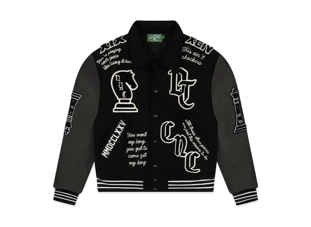 DENIM TEARS Grandmaster Varsity Jacket "Black"