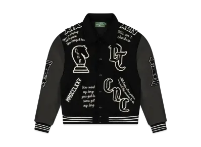 DENIM TEARS Grandmaster Varsity Jacket "Black"