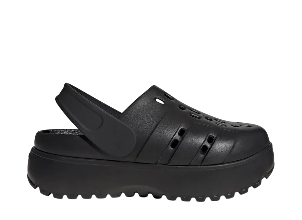 adidas Women's Adilette Platform Clogs "Core Black"