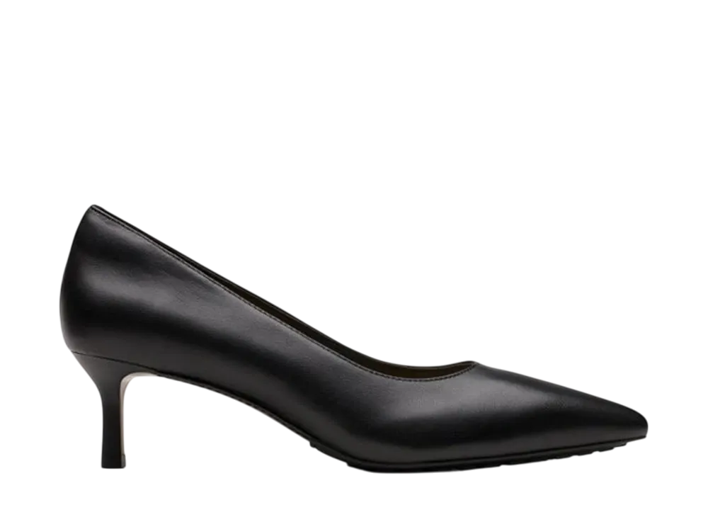 Clarks Women's Adela Court "Black Leather"