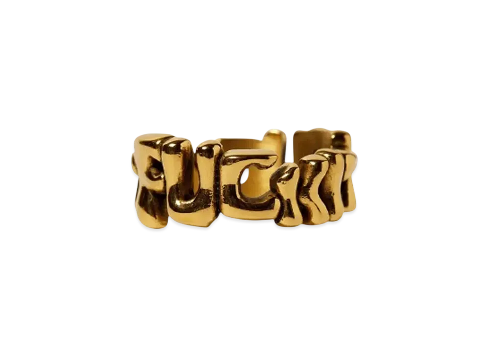 HUF Fuck It Warped Ring "Gold"