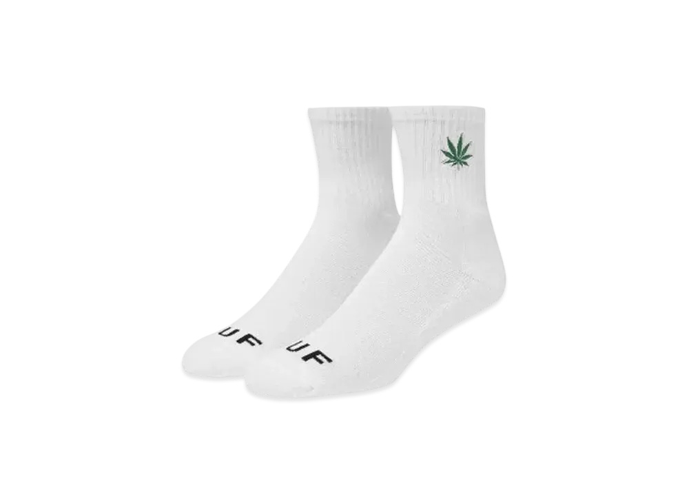 HUF Plantlife EMB 1/4 Socks "White"