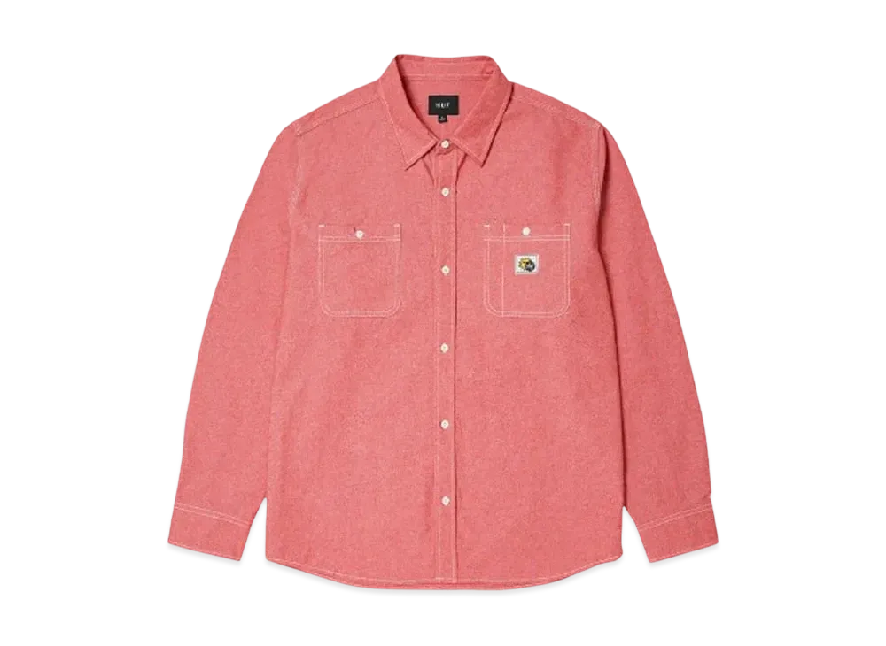 HUF Total Eclipse Chambray Shirt "Red"