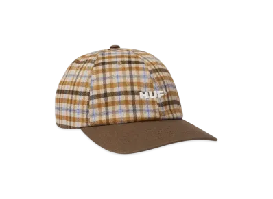 HUF Shadow Plaid 6 Panel CV Hat "Brown"