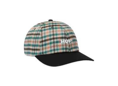 HUF Shadow Plaid 6 Panel CV Hat "Black"