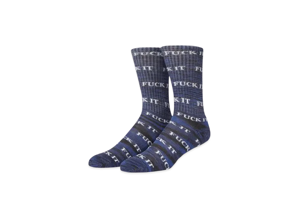HUF Fuck It Marled Socks "Navy"