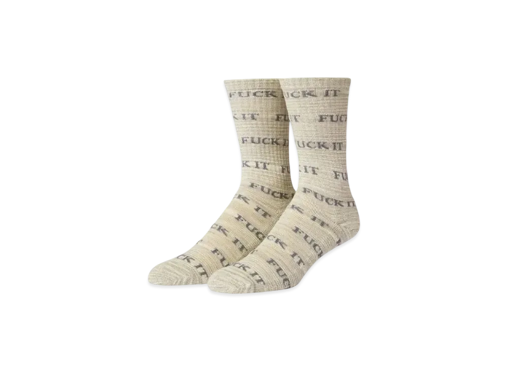 HUF Fuck It Marled Socks "Stone"