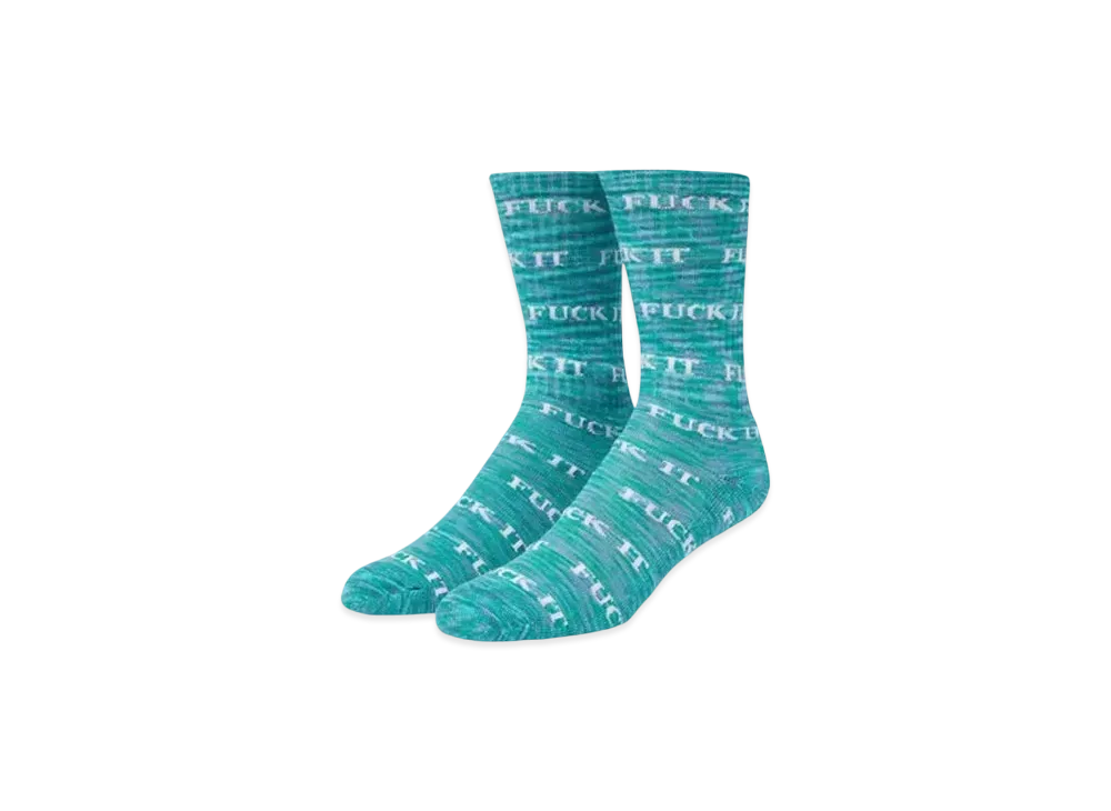 HUF Fuck It Marled Socks "Sea Green"