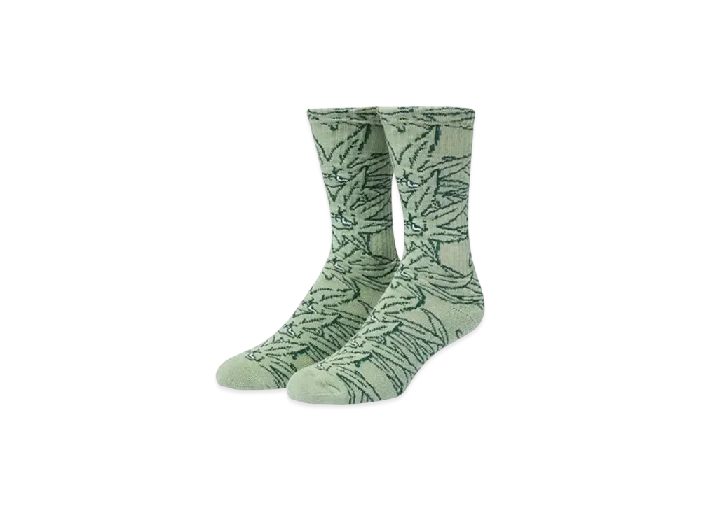 HUF Green Buddy Pattern Socks "Green"