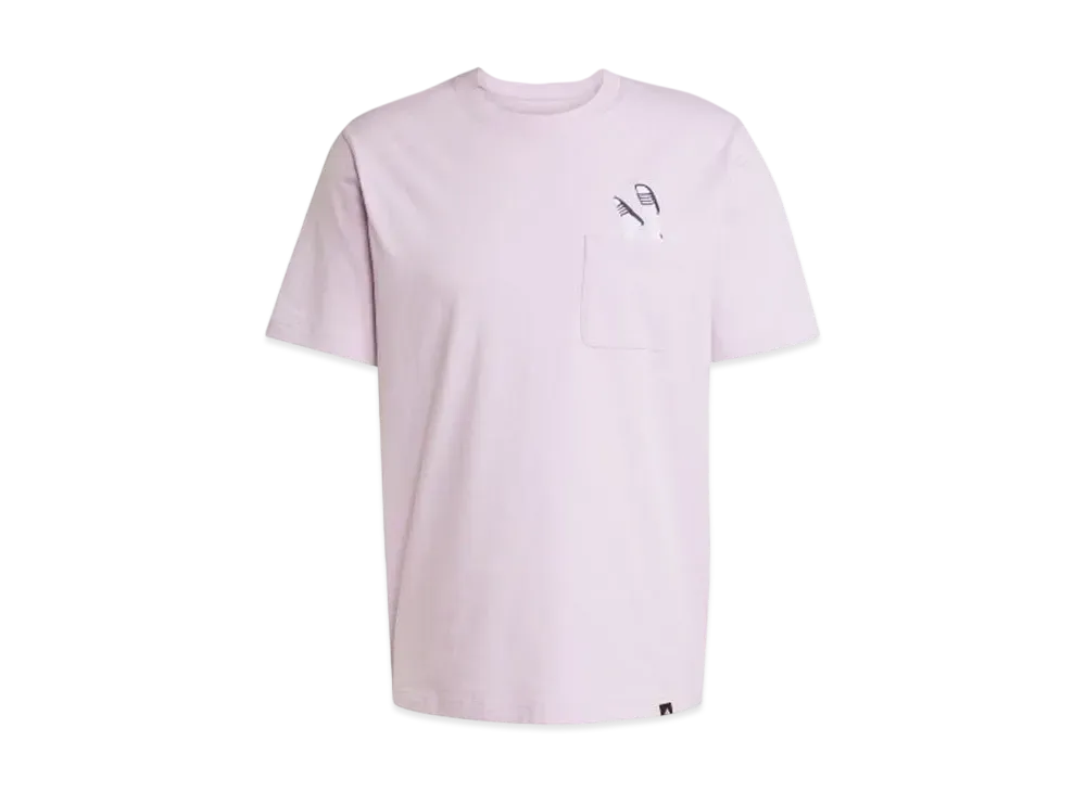 adidas Lounge Sandal Graphic Short Sleeve Pocket T-Shirt "Ice Lavender"