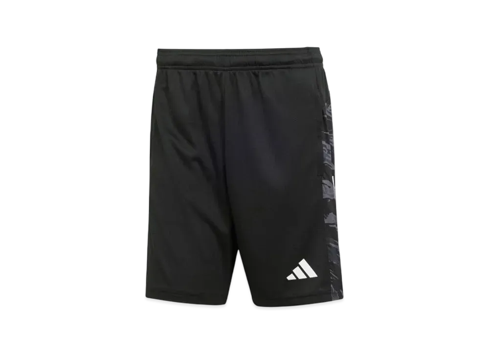 adidas Train Essentials Camo Three Stripes Shorts "Black"