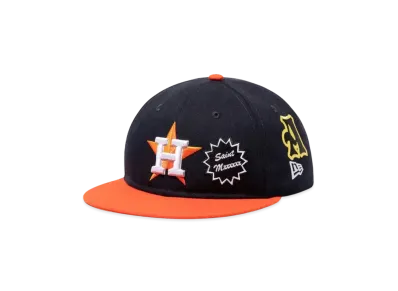 NEW ERA x SAINT Mxxxxxx x MLB Retro Crown 9Fifty Houston Astros "Navy/Orange"