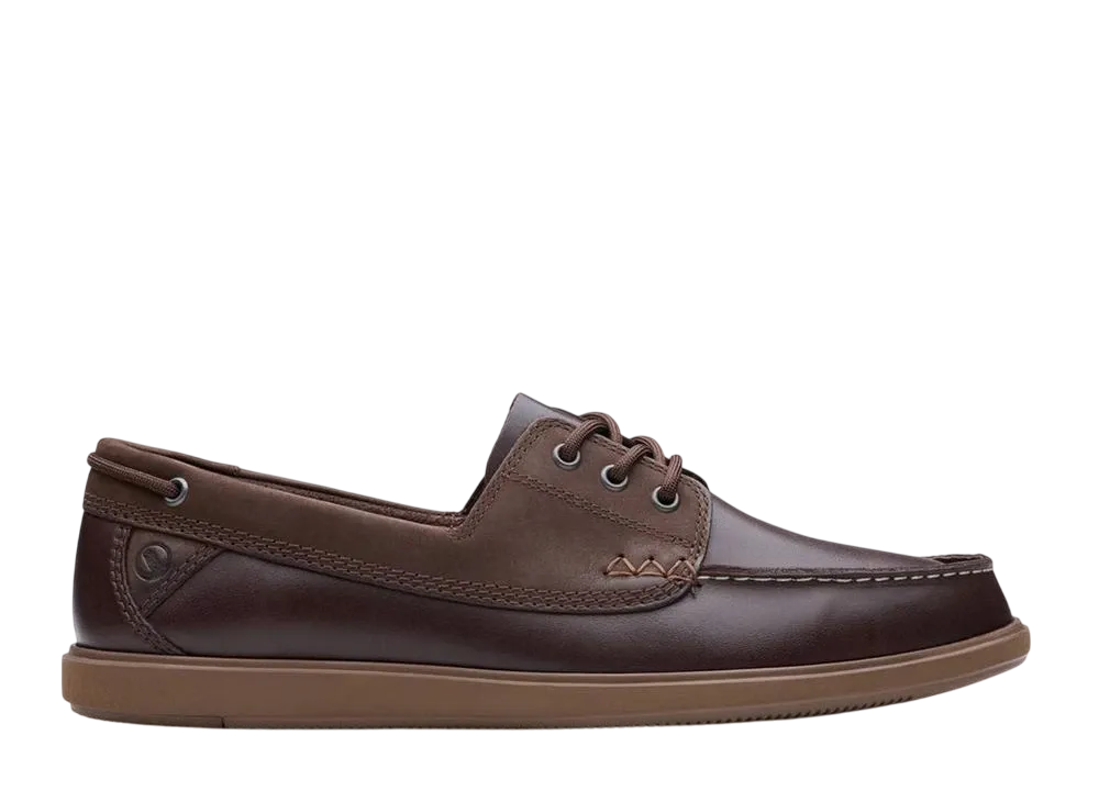 Clarks Bratton Boat "Dark Brown Leather"