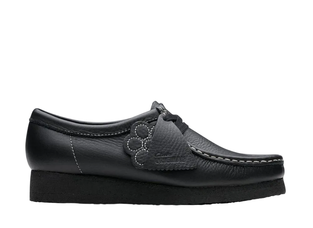 Clarks Women's Wallabee "Black Tumbled Leather"