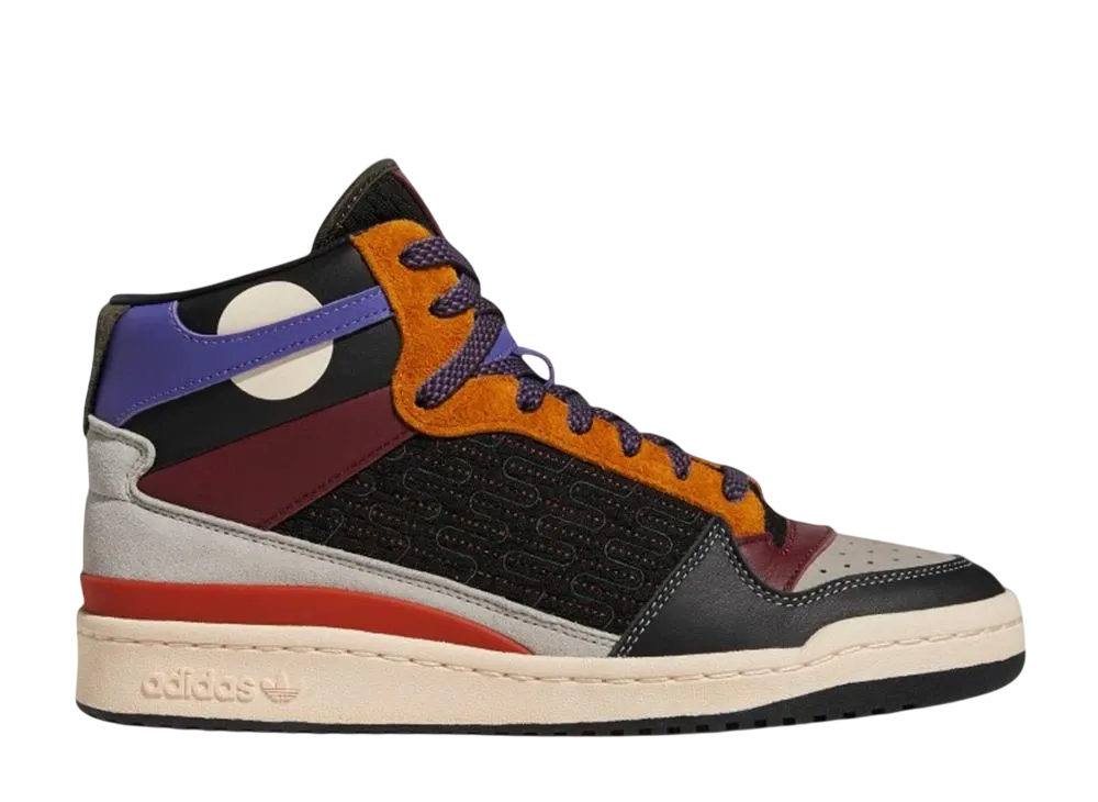 アディダスオリジナルス フォーラム ミッド パッチワーク "コアブラック/シャドウレッド/クリアグラナイト"