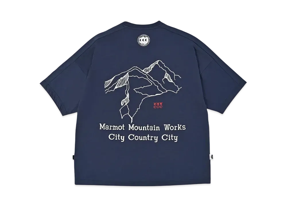 Marmot x CITY COUNTRY CITY MMWCCC Everywhere T-shirt Words of a Mountain "Blue"