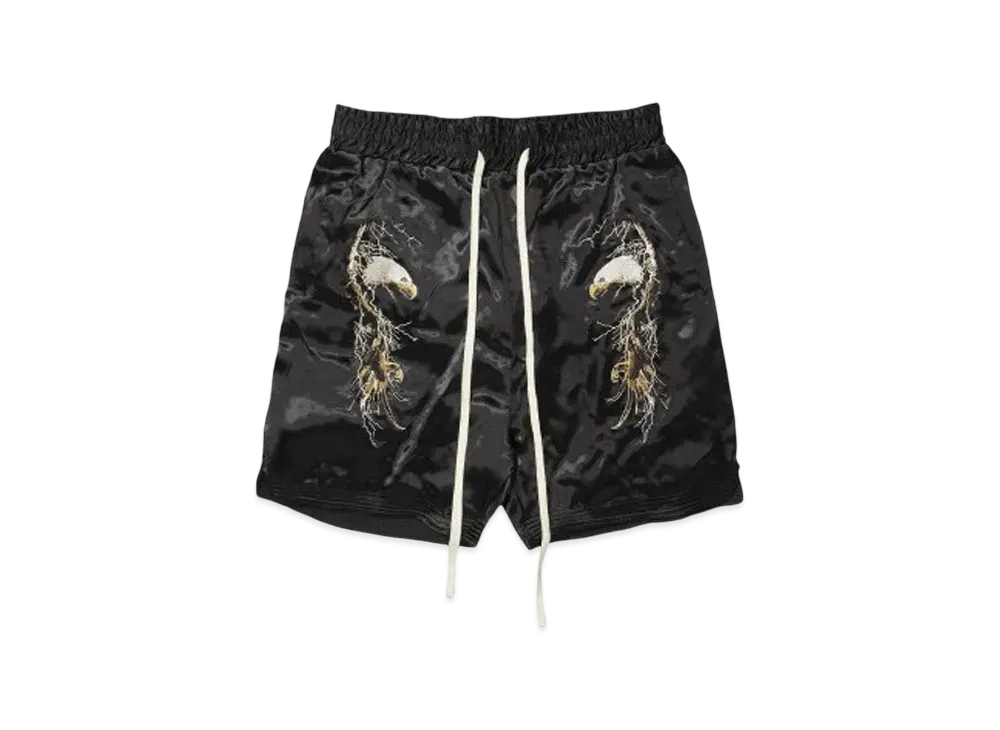 MAYO EAGLE THUNDER EMBROIDERY SOUVENIR SHORTS "BLACK"