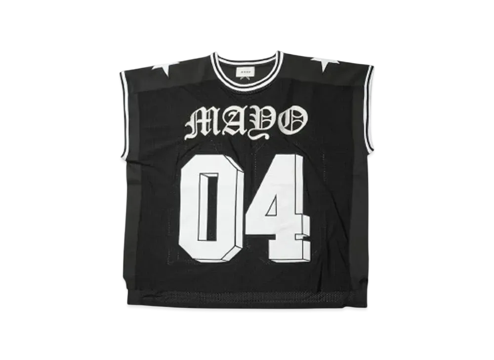 MAYO MAYO EMBROIDERY SLEEVELESS GAME SHIRT "BLACK MONO"