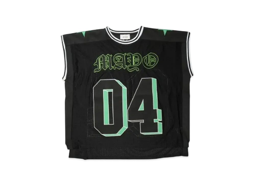 MAYO MAYO EMBROIDERY SLEEVELESS GAME SHIRT "BLACK/GREEN"