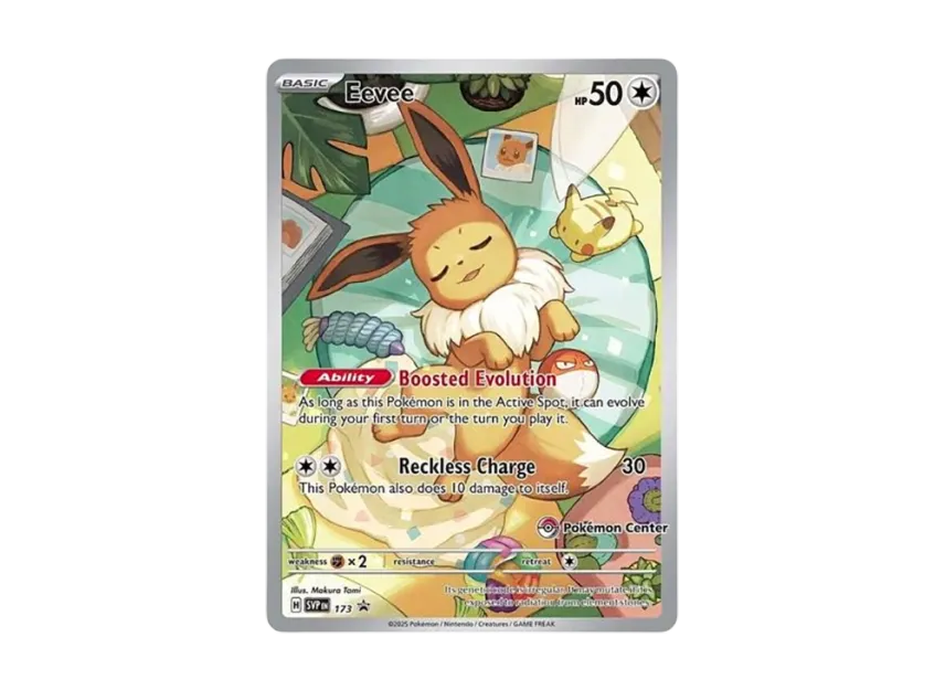 pokemon center eevee card Prismatic Evolutions Pokemon Center ETB Eevee Promo Already Being Scalped