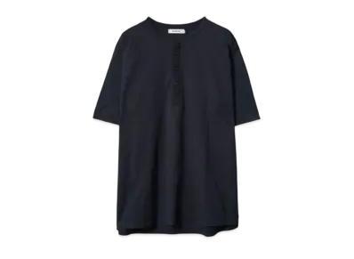 nonnative DWELLER S/S HENLEY NECK TEE COTTON JERSEY OVERDYED "DK. NAVY"