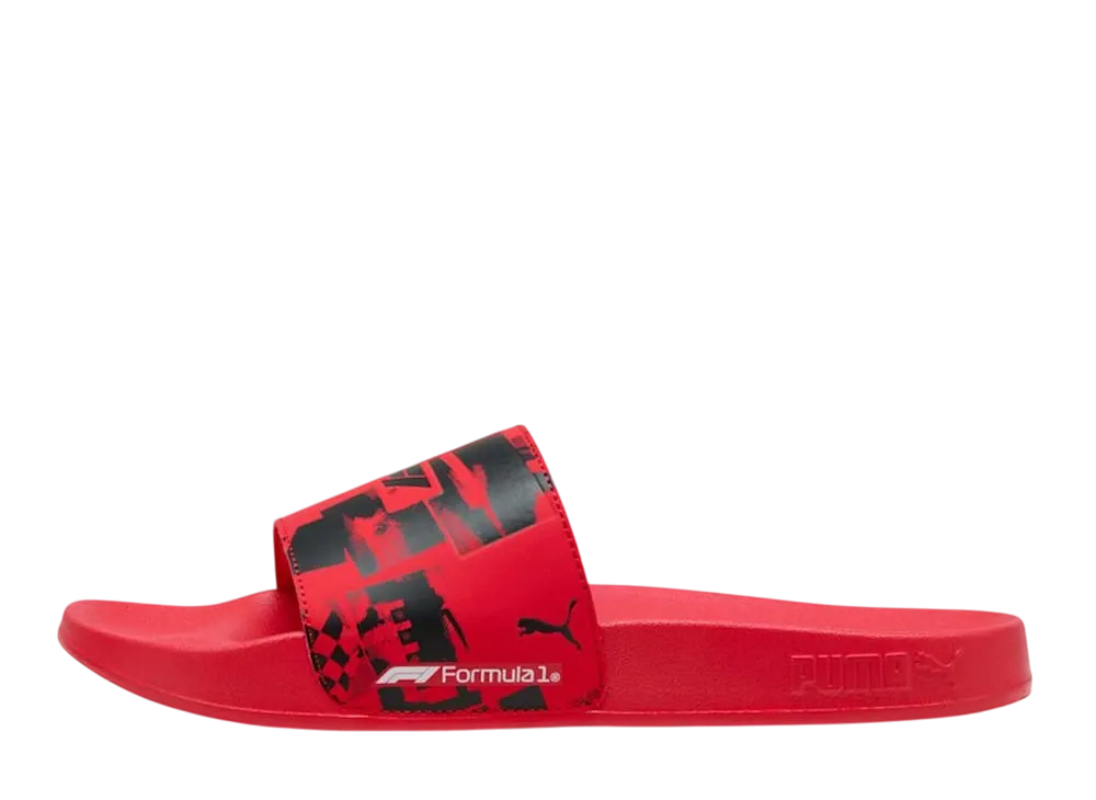 F1 × Puma Leadcat Graphic Sandals "Pop Red/Puma Black"