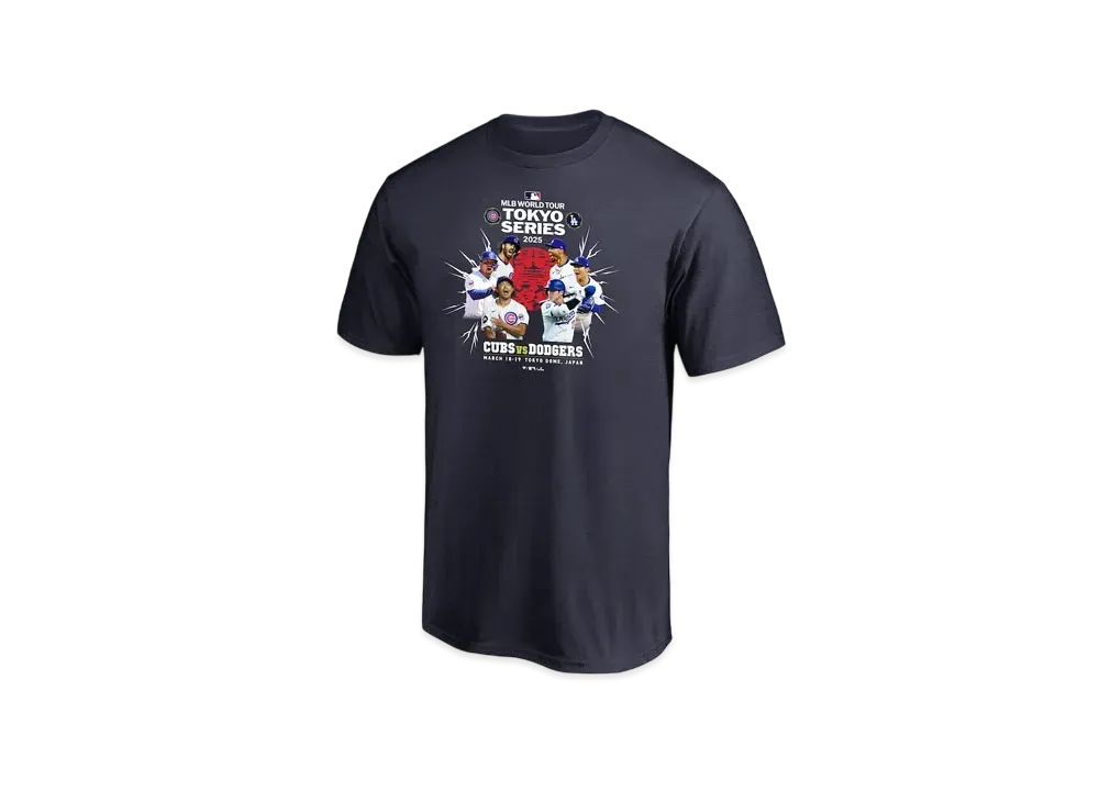 MLB Fanatics Chicago Cubs vs Los Angeles Dodgers MLB Tokyo Series Opening Game T-Shirt Kids "Navy"