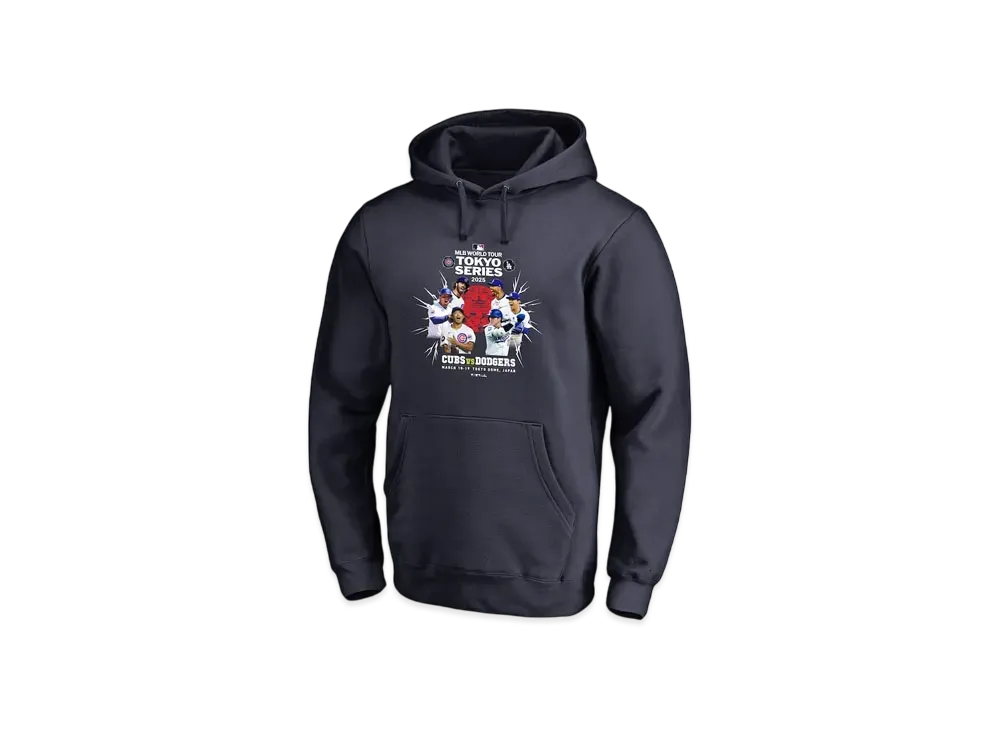 MLB Fanatics Chicago Cubs vs Los Angeles Dodgers MLB Tokyo Series Opening Game Hoodie Parka Kids "Navy"