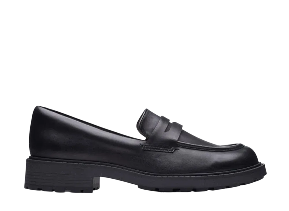 Clarks Women's Orinoco2 Penny "Black Leather"