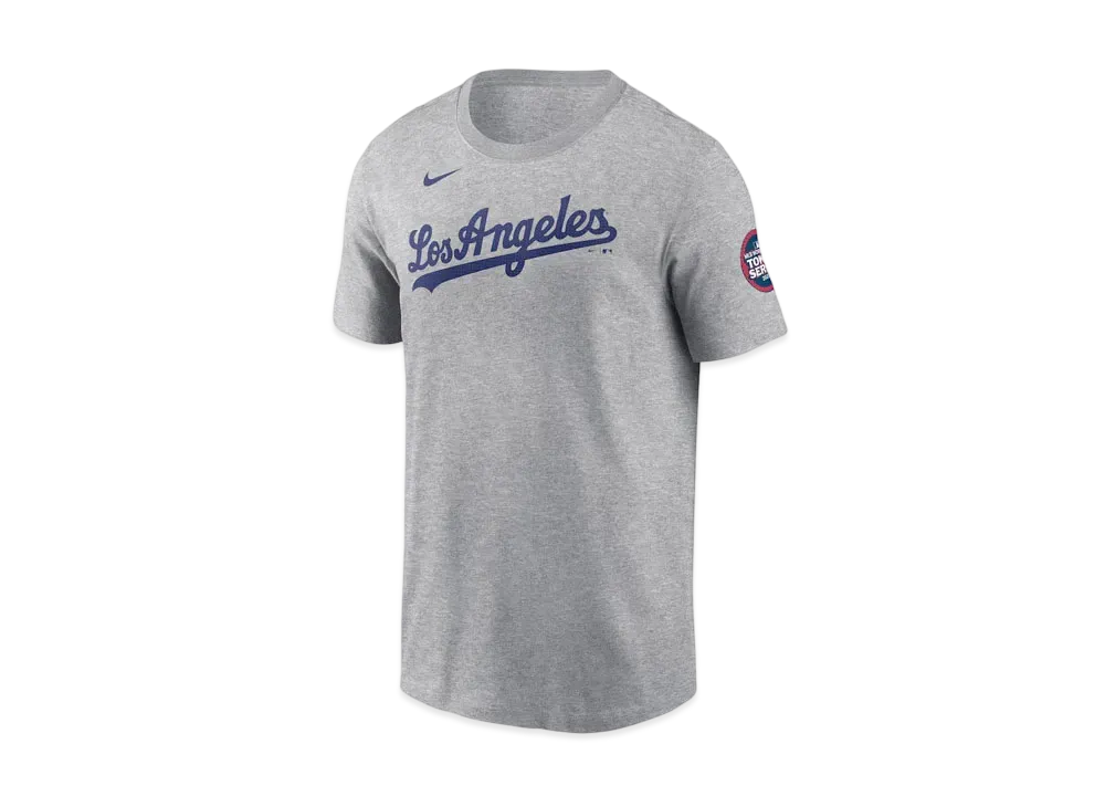 MLB Nike Dodgers Shohei Otani Name & Number Uniform Number T-Shirt MLB Tokyo Series Opening Game Sleeve Patch "Grey"