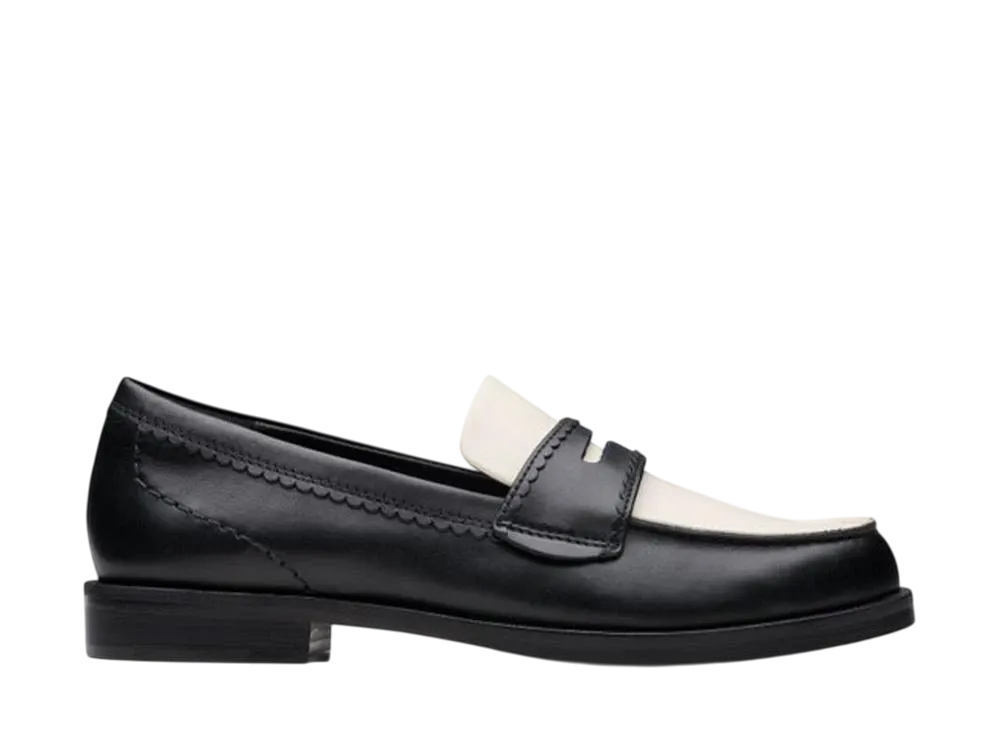 Clarks Women's Straven Edge "Black Combi Leather"