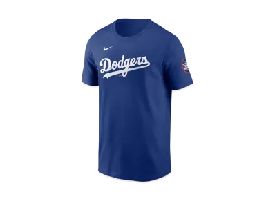 MLB Nike Dodgers Freddie Freeman Name & Number Uniform Number T-Shirt MLB Tokyo Series Opening Game Sleeve Patch "Blue"