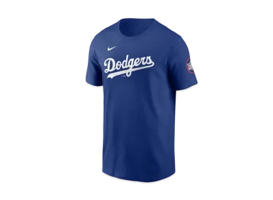 MLB Nike Dodgers Clayton Kershaw Name & Number Uniform Number T-Shirt 25MLB World Tour Tokyo Sleeve Patch "Blue"