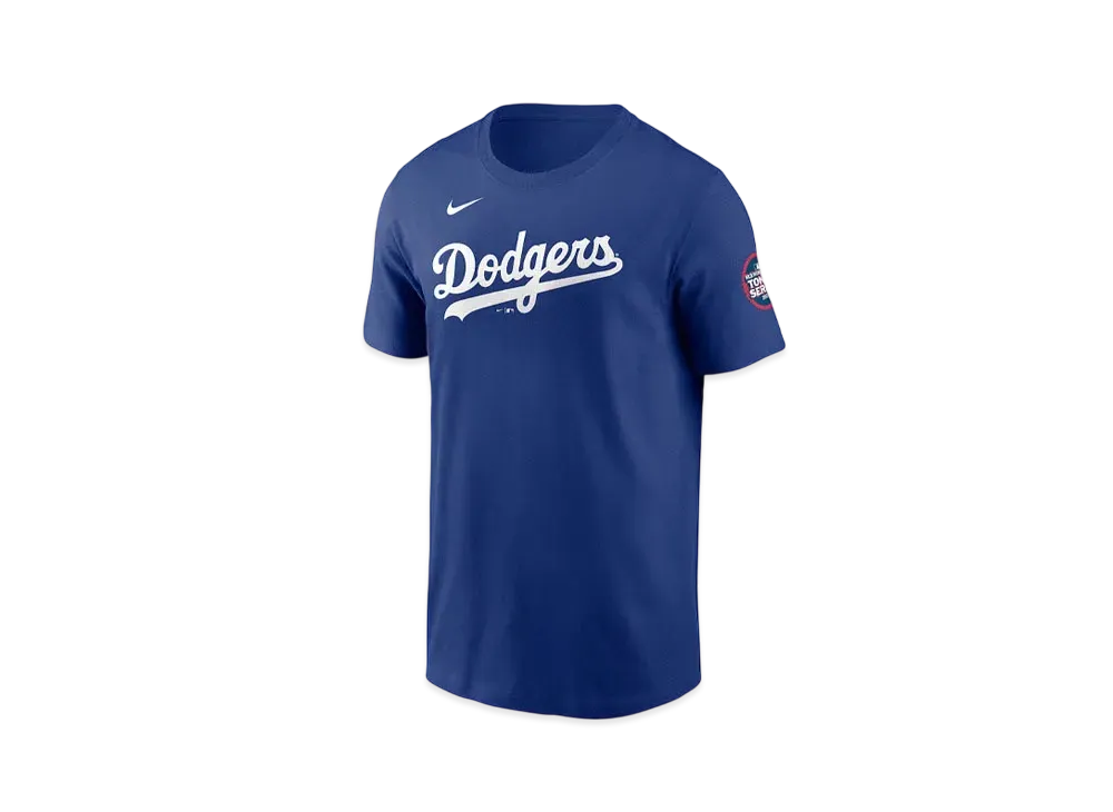 MLB Nike Dodgers Shohei Otani Name & Number Uniform Number T-Shirt MLB Tokyo Series Opening Game Sleeve Patch Kids "Blue"