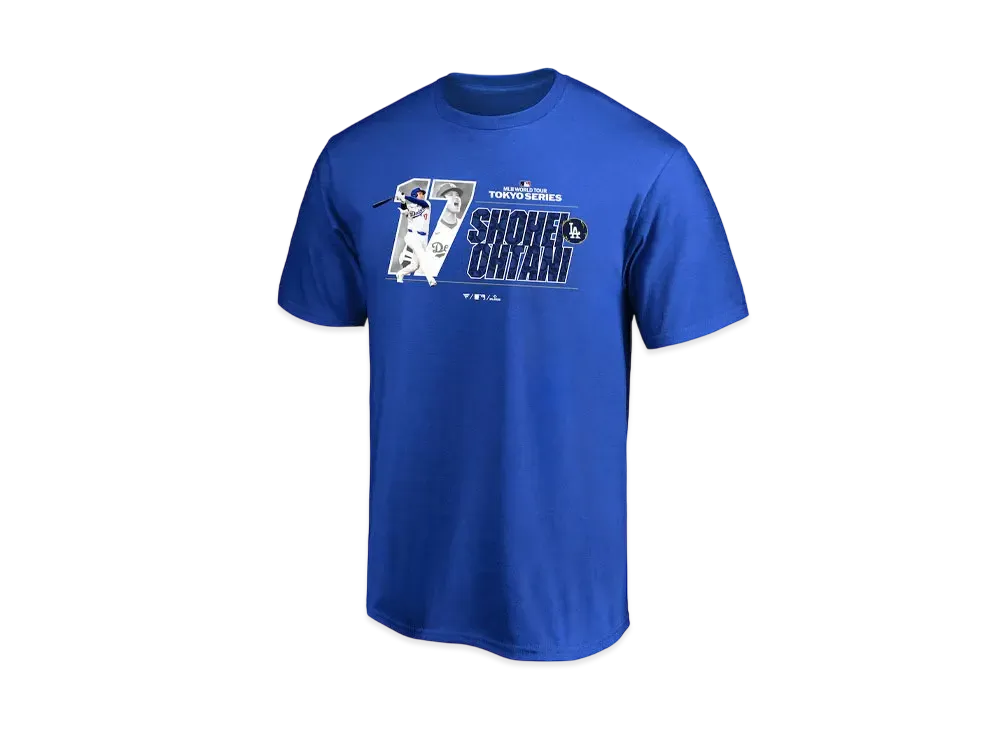 MLB Fanatics Dodgers Shohei Otani MLB Tokyo Series Opening Game T-Shirt "Blue"
