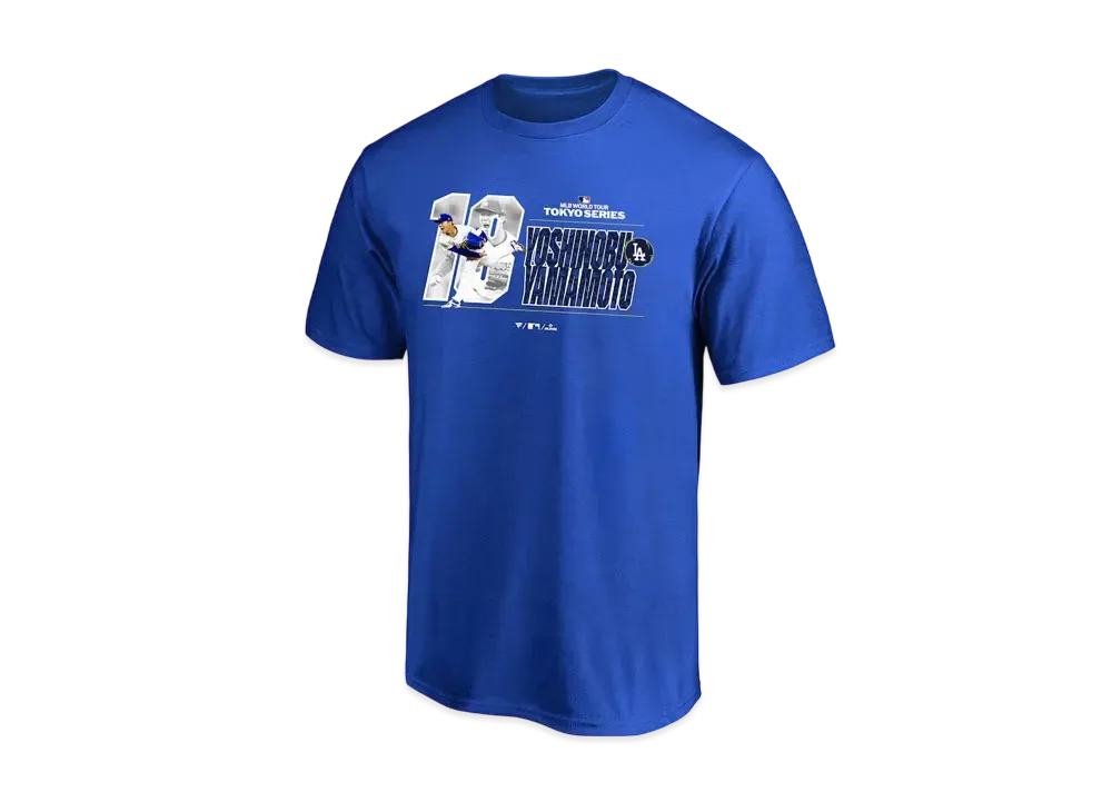MLB Fanatics Dodgers Yoshinobu Yamamoto MLB Tokyo Series Opening Game T-Shirt "Blue"