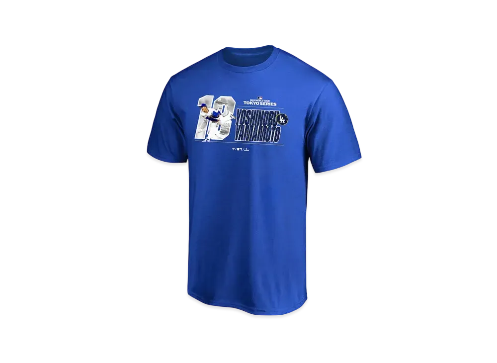 MLB Fanatics Dodgers Yoshinobu Yamamoto MLB Tokyo Series Opening Game T-Shirt Kids "Blue"