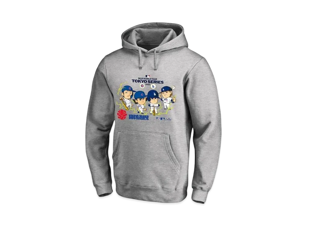 MLB Fanatics Shohei Otani Yoshinobu Yamamoto Shota Imanaga Seiya Suzuki MLB Tokyo Series Opening Game Illustration Hoodie "Grey"