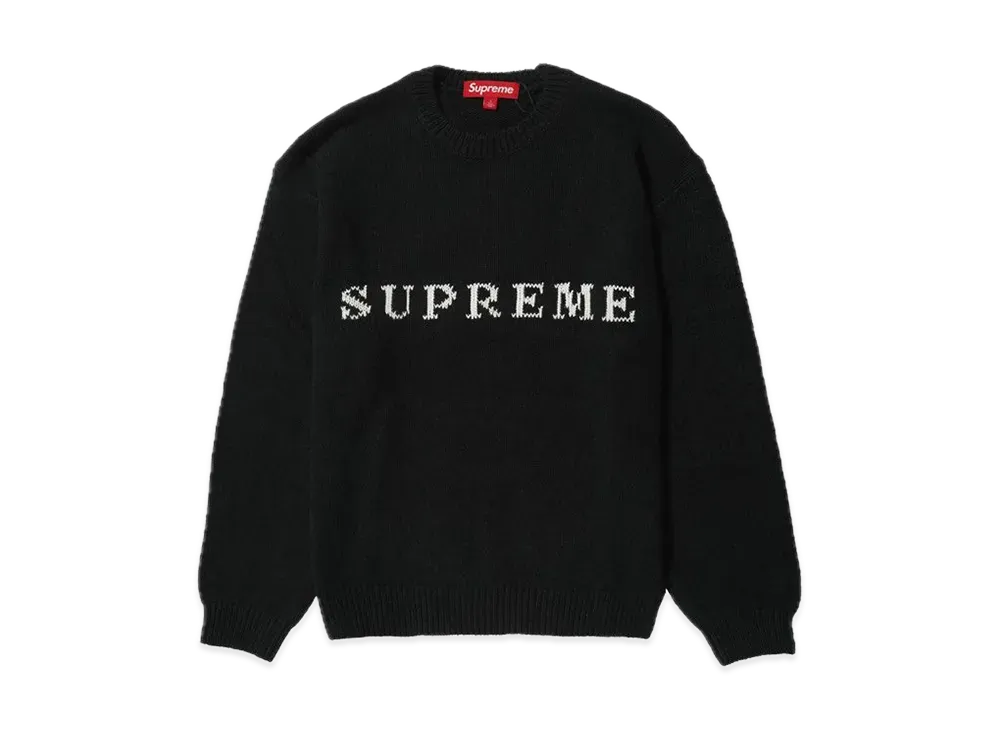 Supreme Contrast Logo Sweater "Black"