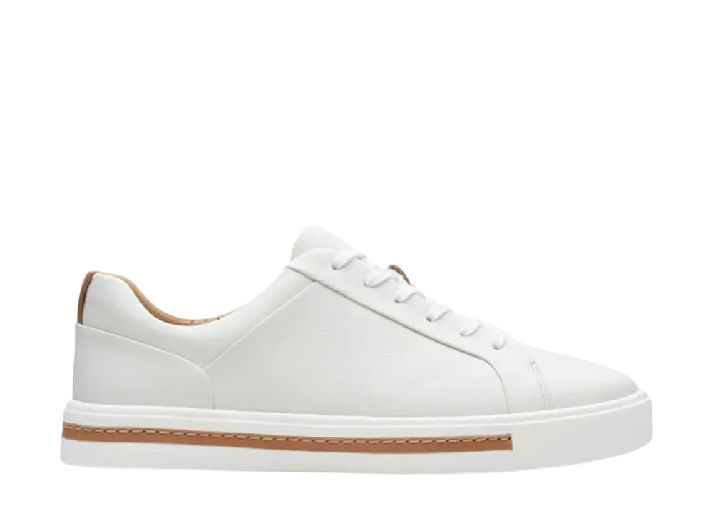 Clarks Women's Un Maui Lace "White Leather"