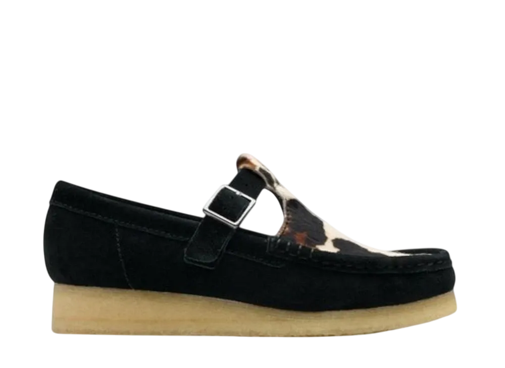Clarks Women's Wallabee T Bar "Black Interest"