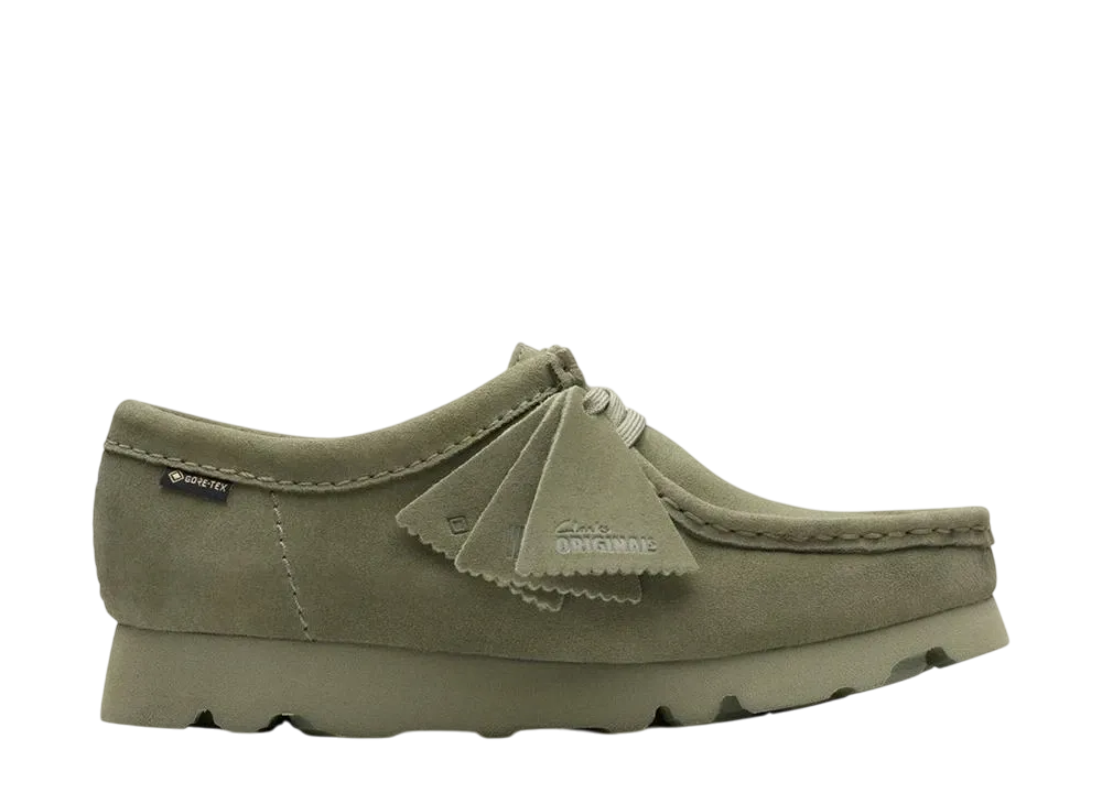 Clarks Women's Wallabee GORE-TEX "Khaki/Green Suede"