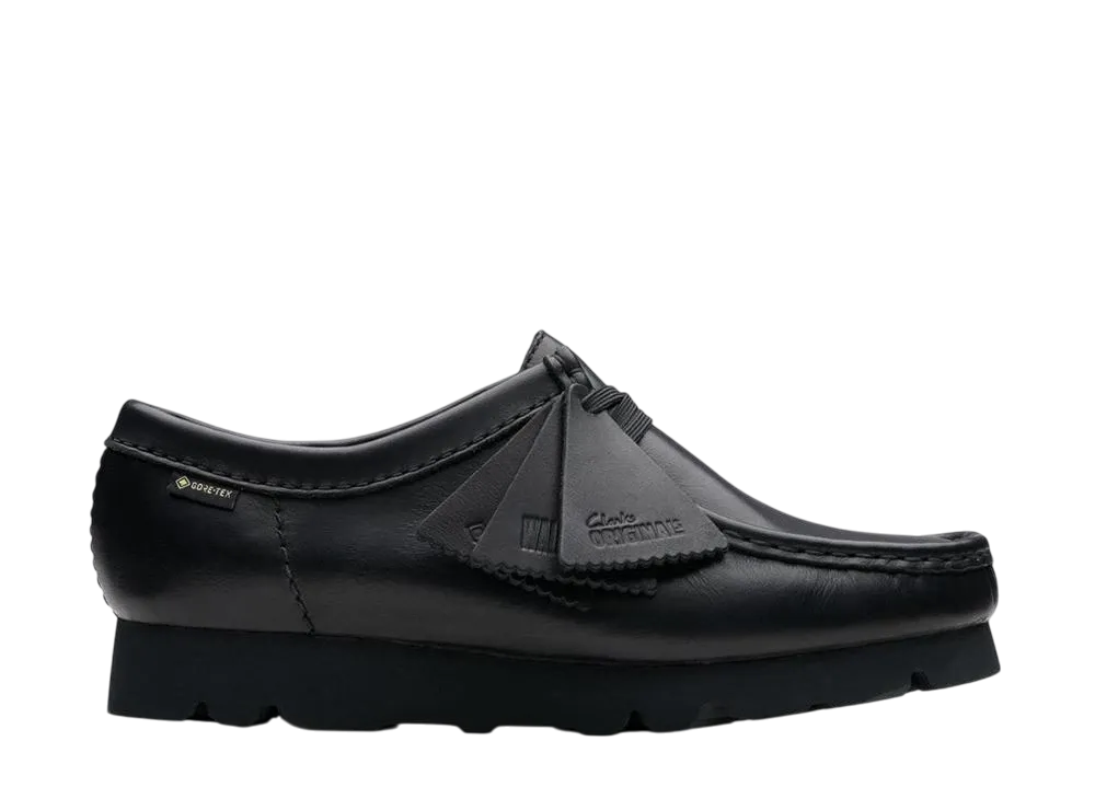 Clarks Women's Wallabee GORE-TEX "Black/Black Leather"