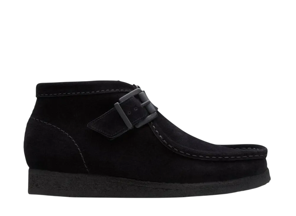 クラークス ウィメンズ ワラビーブーツ バックル "ブラックスウェード"