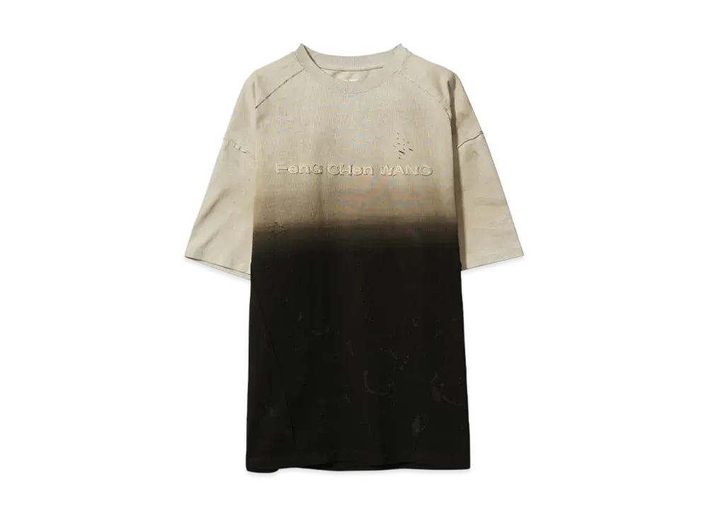 Feng Chen Wang GRADIENT WASHED OVERSIZED T-SHIRT "BLACK"