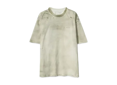 Feng Chen Wang SANDWASHED RIPPED JERSY T-SHIRT "GREY"