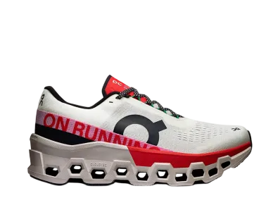 On Women's Cloudmonster 2 "Ivory/Red"