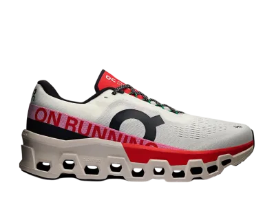 On Cloudmonster 2 "Ivory/Silver"