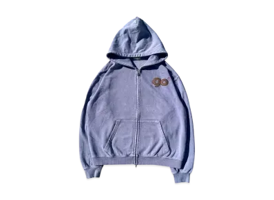 9090 90 Logo Assort Zip Hoodie "PIGMENT BLUE"