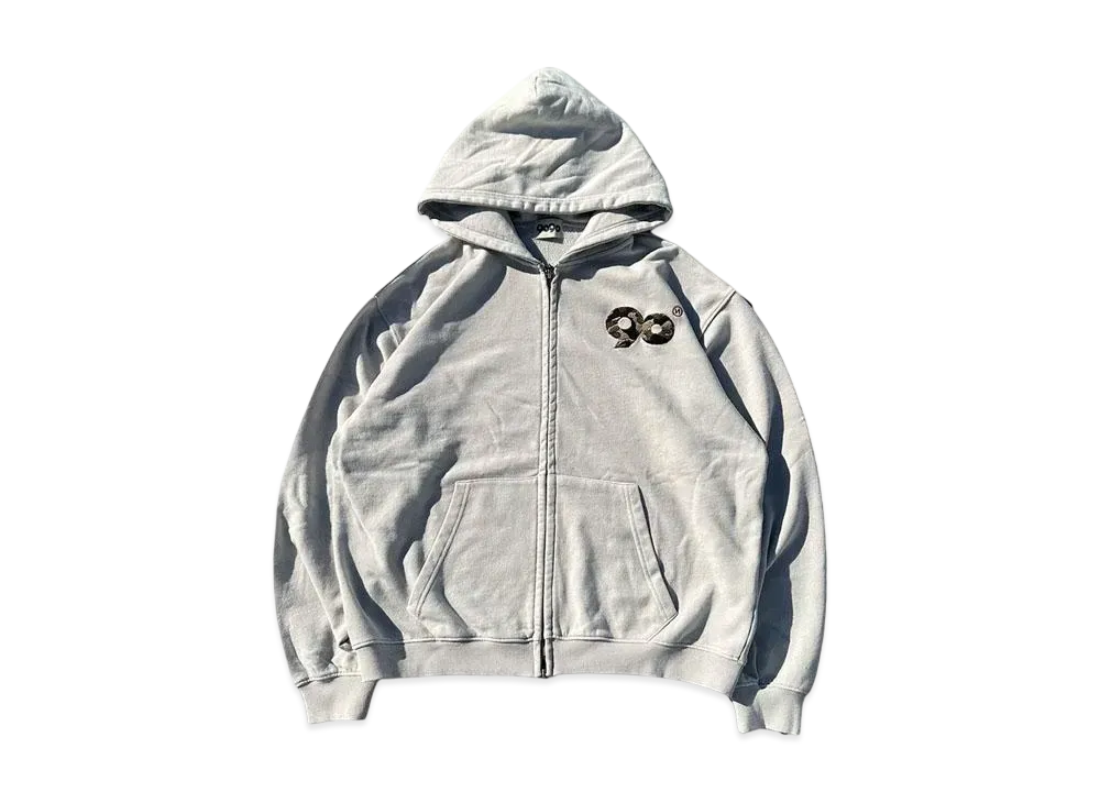9090 90 Logo Assort Zip Hoodie "PIGMENT BEIGE"